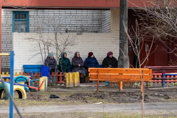 Chernihiv Ucrania Abril 2022 Ciudad Después Del Bombardeo Ocupación Por — Foto de Stock