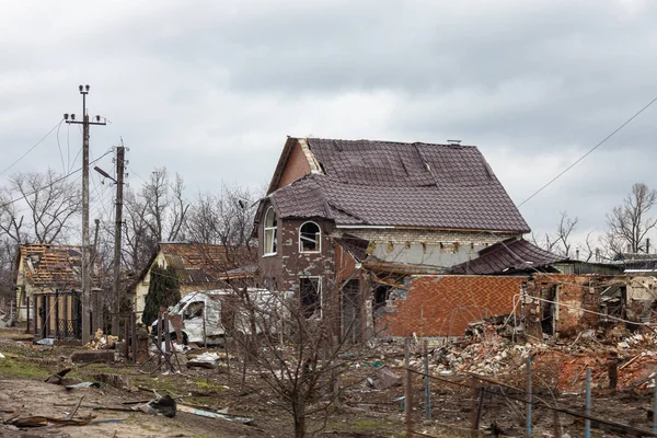 Chernihiv Ucrania Abril 2022 Ciudad Después Del Bombardeo Ocupación Por Imagen de stock