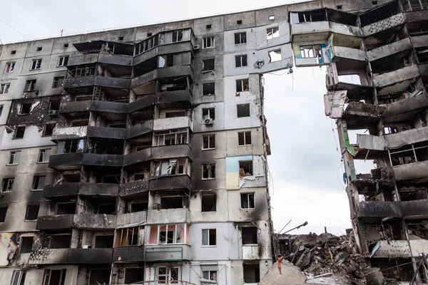 Borodianka Ukraine April 2022 Stadt Nach Bombardierung Und Besetzung Durch Stockfoto