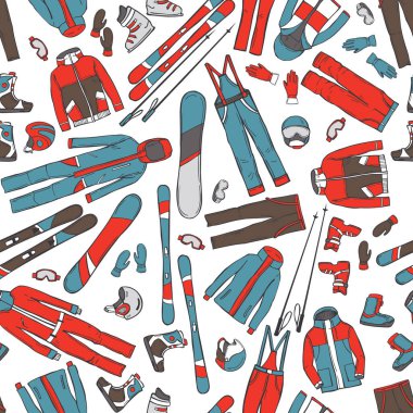 Kayakçılar ve snowboardcular için el yapımı giysi ve ekipman. 