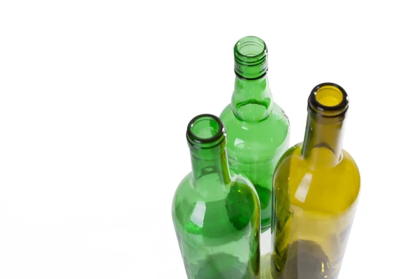 Τρεις άδεια μπουκάλια κρασιού — Φωτογραφία Αρχείου