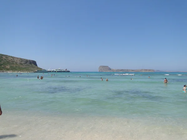 Kréta, laguny balos a ostrov gramvoussa — Stock fotografie