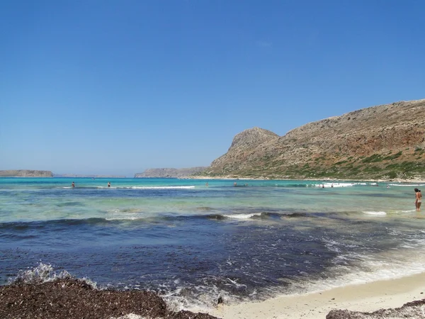 Girit, balos lagün ve ada gramvoussa — Stok fotoğraf