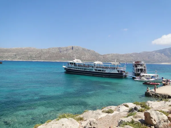 Creta, Lagoa dos Balos e a ilha Gramvoussa — Fotografia de Stock