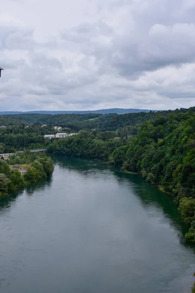 Bieszczady View Artificial Solina Lake Polish Tourist Attraction Cloudy Day — Stock Photo, Image