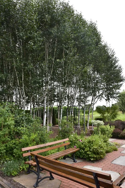 Show gardens, grass garden, summer garden, flower pots, gazebos, pond, flowers, molded plants.