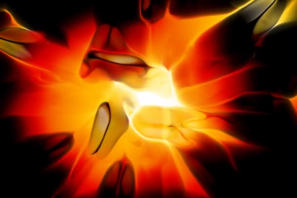 Formes se déplaçant sur fond d'or 