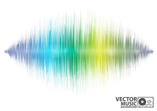 Illustrazione vettoriale di un'onda equalizzatore musicale — Vettoriale Stock