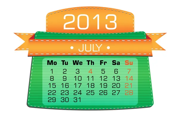 Kalender 2013 auf dem abstrakten Banner — Stockvektor