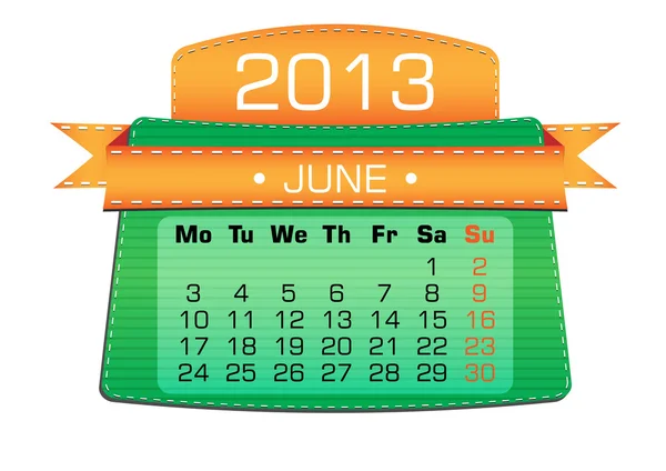 Calendario 2013 en el banner abstracto — Vector de stock