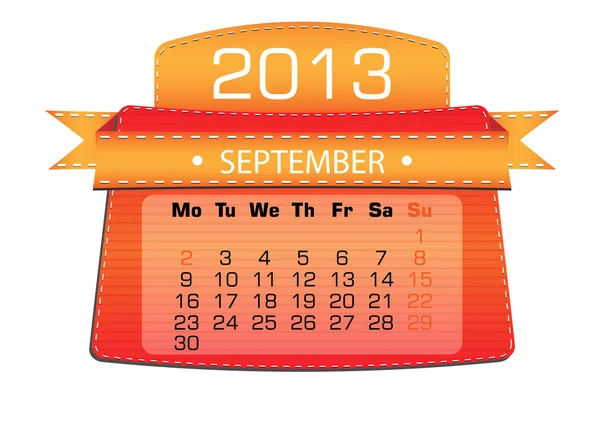 Calendario 2013 en el banner abstracto — Vector de stock