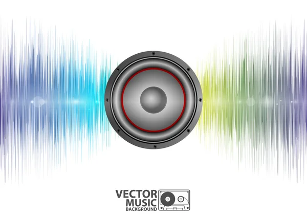 Ilustración vectorial de una onda ecualizador de música — Vector de stock