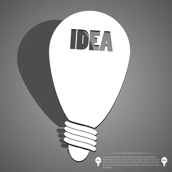 Moderne ontwerpsjabloon. idee licht — Stockvector