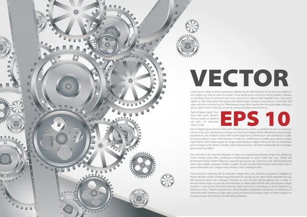 Engrenagens metálicas e rodas dentadas —  Vetores de Stock