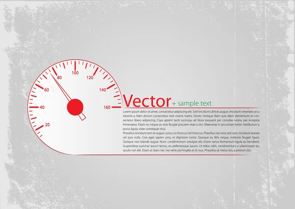 Velocímetro con texto — Vector de stock