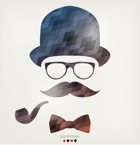 Gentleman portret — Stockvector