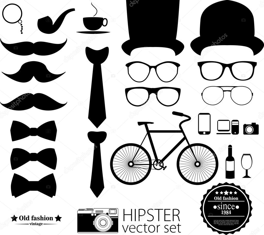 Hipster style icon set