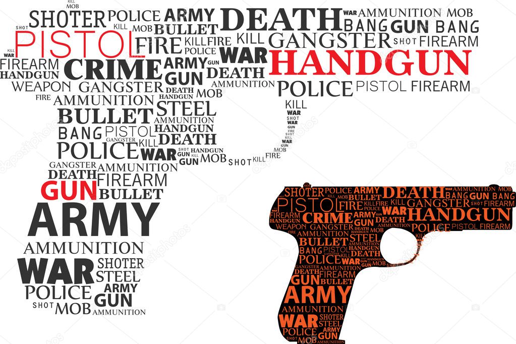 Typographic handgun