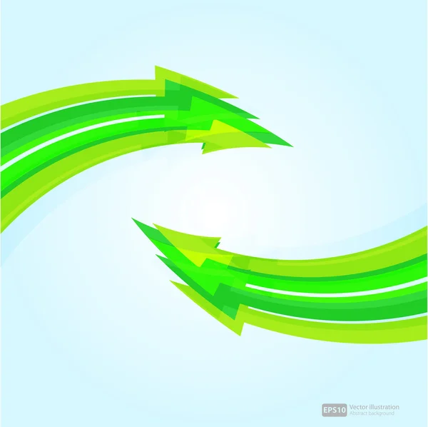 Abstracte pijlen groene achtergrond — Stockvector