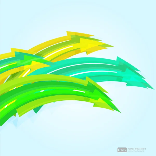 Flechas abstractas fondo verde — Vector de stock