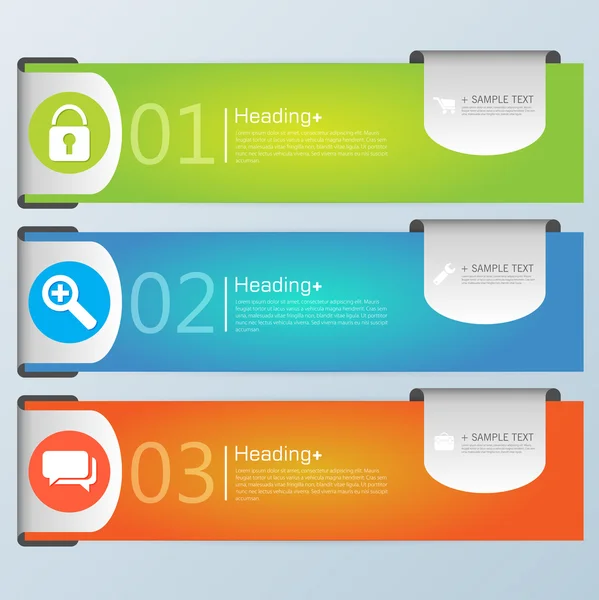 Conjunto de banners de modelo de design —  Vetores de Stock