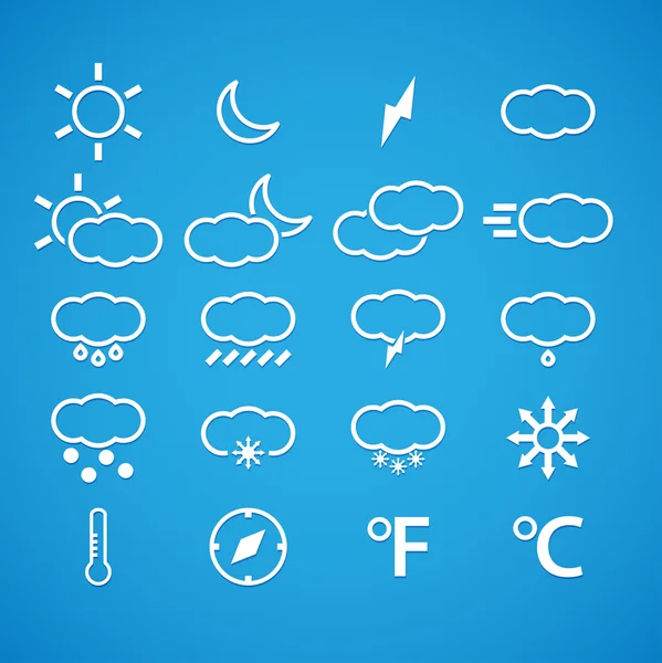 Weather Icons Set — Stock Vector