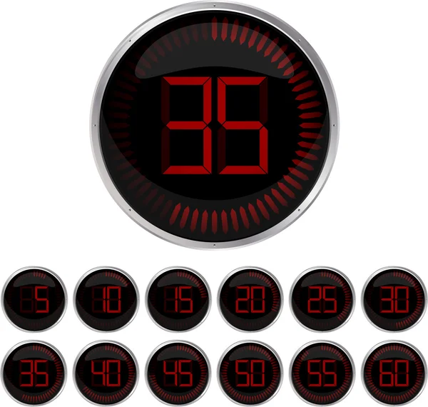 Set of timers — Stock Vector