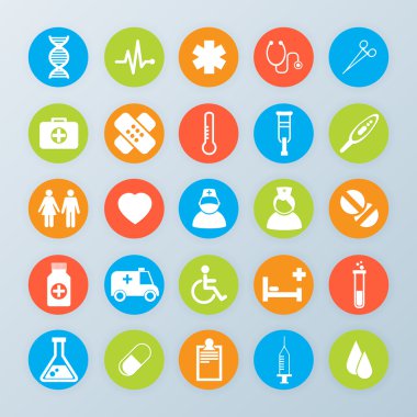 vektör tıbbi simgeler 25 set