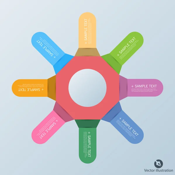 Diseño colorido del vector para el flujo de trabajo — Archivo Imágenes Vectoriales