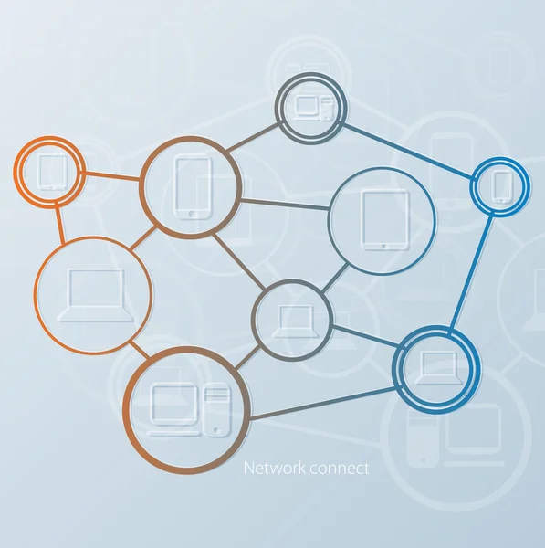 Netzwerkkonzept — Stockvektor