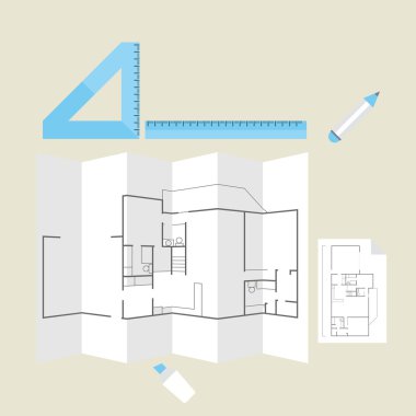 Mimar konsept tasarım düz çizgi