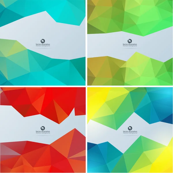 Triangle background set — Stock Vector