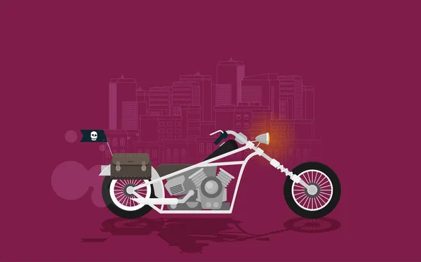 Vecteur Plat Moto Classique — Image vectorielle