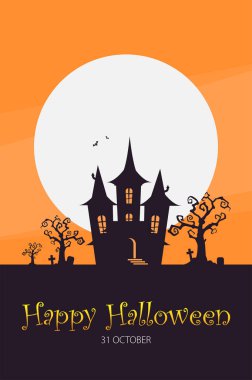 Cadılar Bayramı düz arkaplan tasarım vektörü