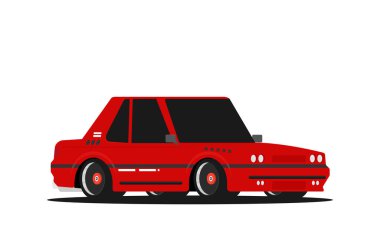 Vektör yarış arabası renk arkaplanında izole edildi