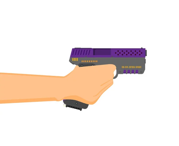 Ilustración Vectorial Plana Pistola Americana Anticuada — Vector de stock