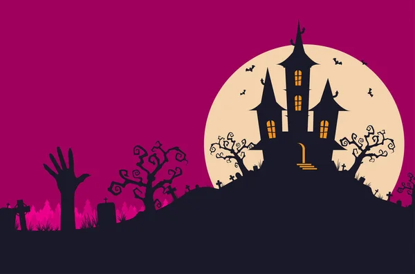 Halloween Hintergrund Flache Design Vektor — Stockvektor