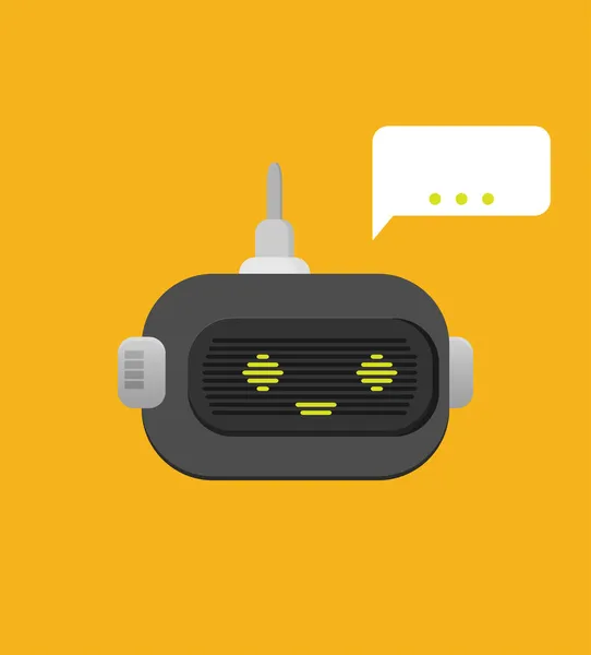 Roboter Kundendienst Chat Bot Flache Vektorabbildung — Stockvektor