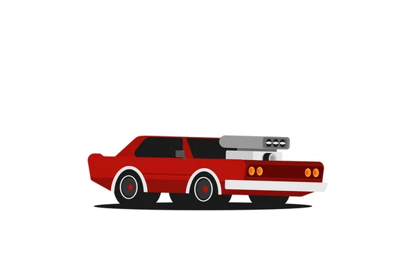 Muscle Car Flat Styled Vector Illustration — Stock Vector