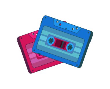 90 'lar simge vektör illüstrasyon tasarımı