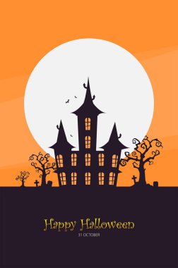 Cadılar Bayramı düz arkaplan tasarım vektörü