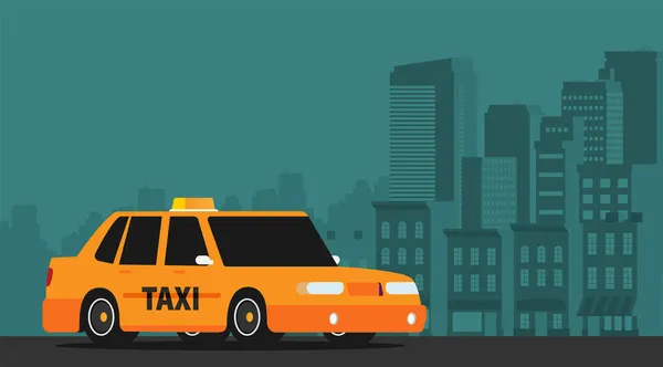 Taxi Grafický Design Plochém Stylu — Stockový vektor