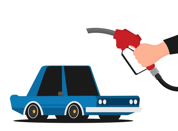 Yakıt Hortumu Düz Yakıt Vektörü Ekle — Stok Vektör