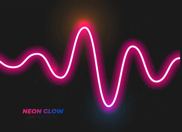 Flat Vector Neon Glow Cyberpunk Background Dynamic Shapes Composition Eps10 — стоковый вектор