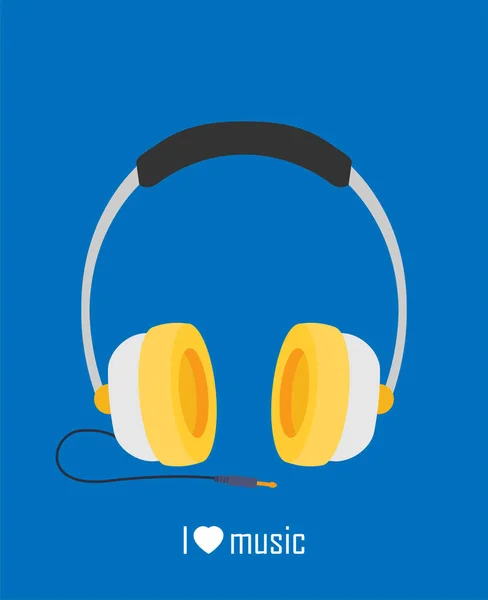 Διανυσματικά Ακουστικά Επίπεδη Απεικόνιση Στυλ — Διανυσματικό Αρχείο
