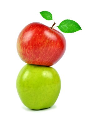 Kırmızı ve yeşil elma