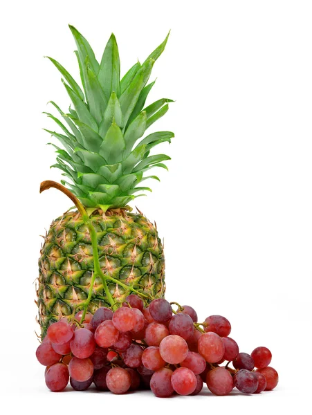 Ananas och druvor vin — Stockfoto