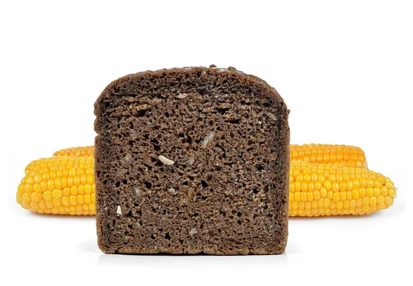 Целый хлеб пшеницы с кукурузой — стоковое фото