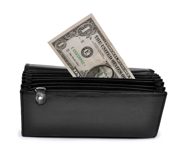 Dollarn i handväska — Stockfoto