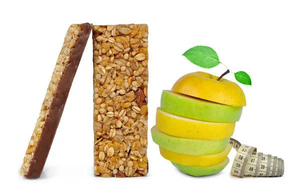Chocolade Mueslirepen met apple mix — Stockfoto